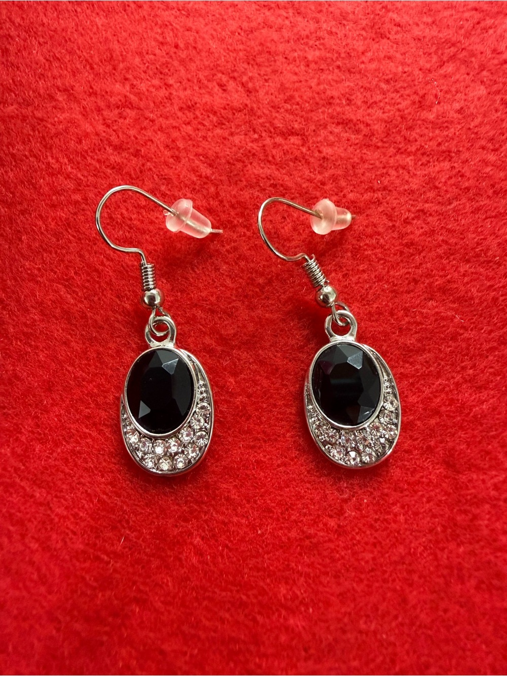 Classic Black Crystal Drop Earrings - Women's Jewelry